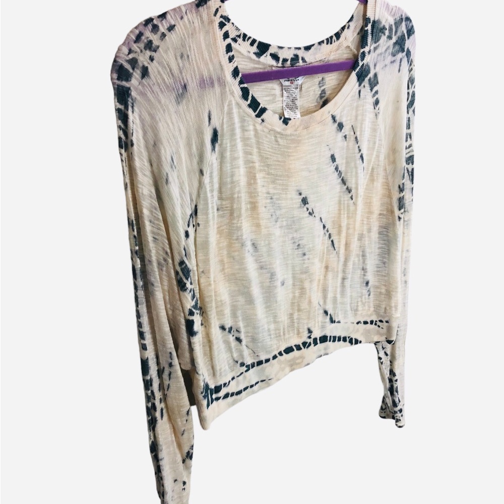 Hard Tail Forever Boho Hippie Pane Raglan Sleeve Velour Tie Dye Top Small - Picture 3 of 10